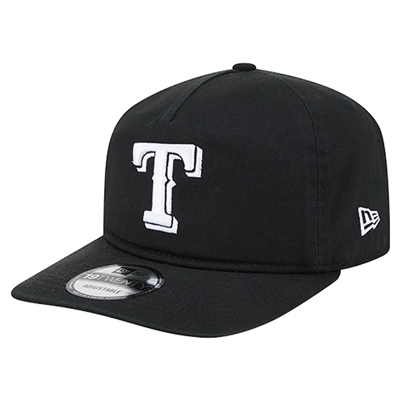Men's New Era  Black/White Texas Rangers 19TWENTY Adjustable Hat