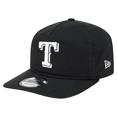 Men's New Era  Black/White Texas Rangers 19TWENTY Adjustable Hat