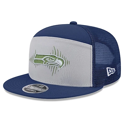 Men's New Era  Wolf Gray Seattle Seahawks 2025 Rivalries Collection Team Split Panel 9FIFTY Snapback Hat
