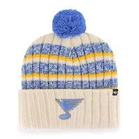 Men's '47 Cream St. Louis Blues  Tavern Cuffed Knit Hat with Pom