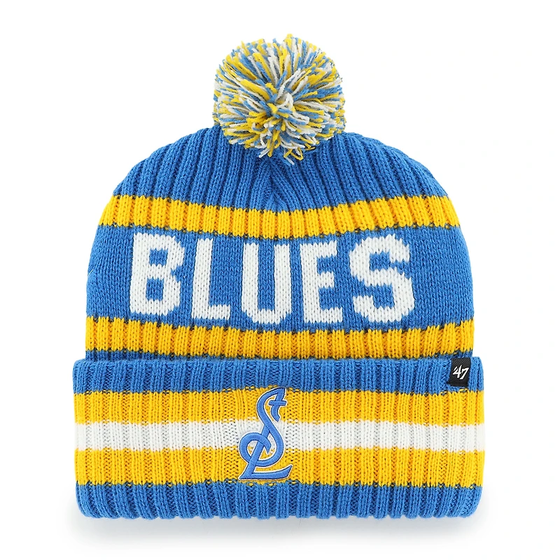 Men's '47 Blue St. Louis Blues Bering Cuffed Knit Hat with Pom