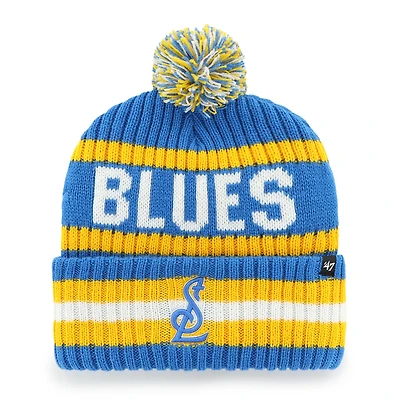 Men's '47  Blue St. Louis Blues Bering Cuffed Knit Hat with Pom