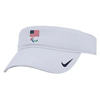 Men's Nike White U.S. Paralympics Ace Performance Adjustable Visor