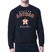 Men's Starter Navy Houston Astros Team Logo Fleece Pullover Sweatshirt