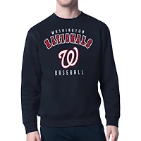 Men's Starter Navy Washington Nationals Team Logo Fleece Pullover Sweatshirt