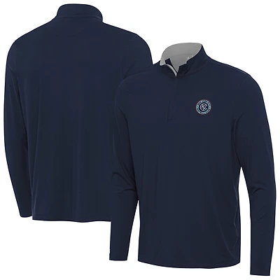 Men's Antigua Navy New York City FC Content Quarter-Zip Sweatshirt