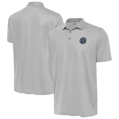 Men's Antigua White/Gray New York City FC Rings Polo
