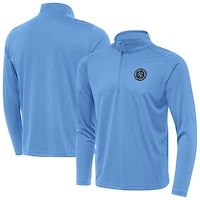 Men's Antigua  Sky Blue New York City FC Tribute Quarter-Zip Top