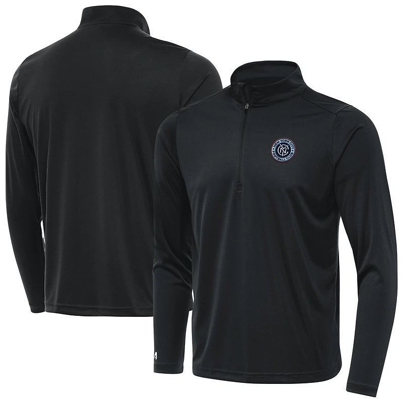 Men's Antigua  Charcoal New York City FC Tribute Quarter-Zip Top