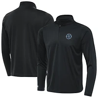 Men's Antigua  Charcoal New York City FC Tribute Quarter-Zip Top