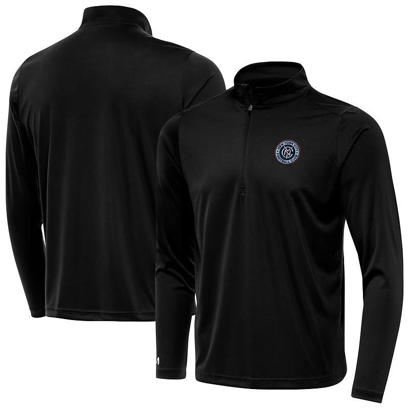 Men's Antigua  Black New York City FC Tribute Quarter-Zip Top