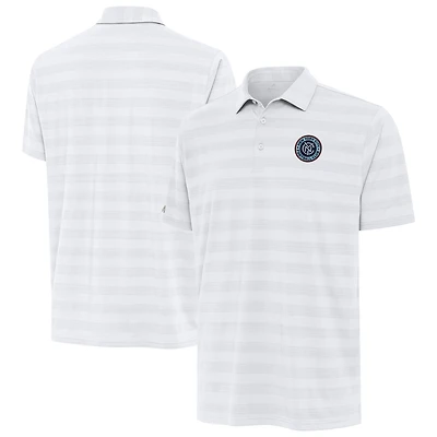 Men's Antigua White New York City FC Tunnel Polo
