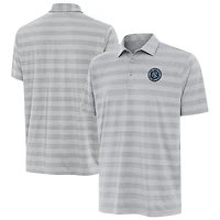 Men's Antigua Gray New York City FC Tunnel Polo