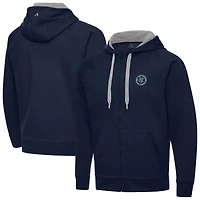 Men's Antigua Navy New York City FC Big & Tall Victory Full-Zip Hoodie