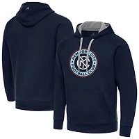 Men's Antigua Navy New York City FC Victory Fleece Raglan Pullover Hoodie