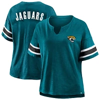 Women's Fanatics Teal Jacksonville Jaguars Plus Redzone Notch Neck T-Shirt