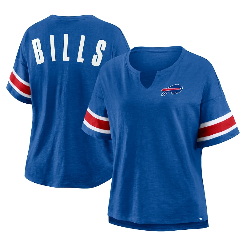 Women's Fanatics Royal Buffalo Bills Plus Redzone Notch Neck T-Shirt