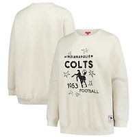 Women's Fanatics Cream Indianapolis Colts Plus Shooting Star Pullover Sweatshirt