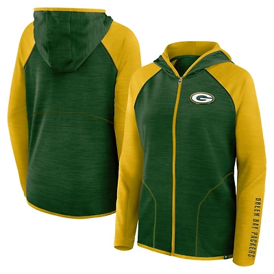 Women's Fanatics Green Bay Packers Plus End Around Pass Full-Zip Hoodie