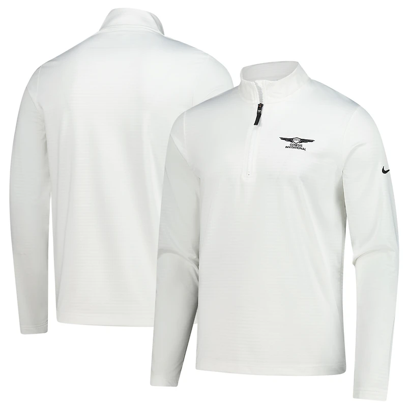 Men's Nike White Genesis Invitational Performance Victory Half-Zip Pullover