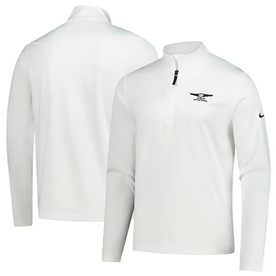 Men's Nike White Genesis Invitational Performance Victory Half-Zip Pullover