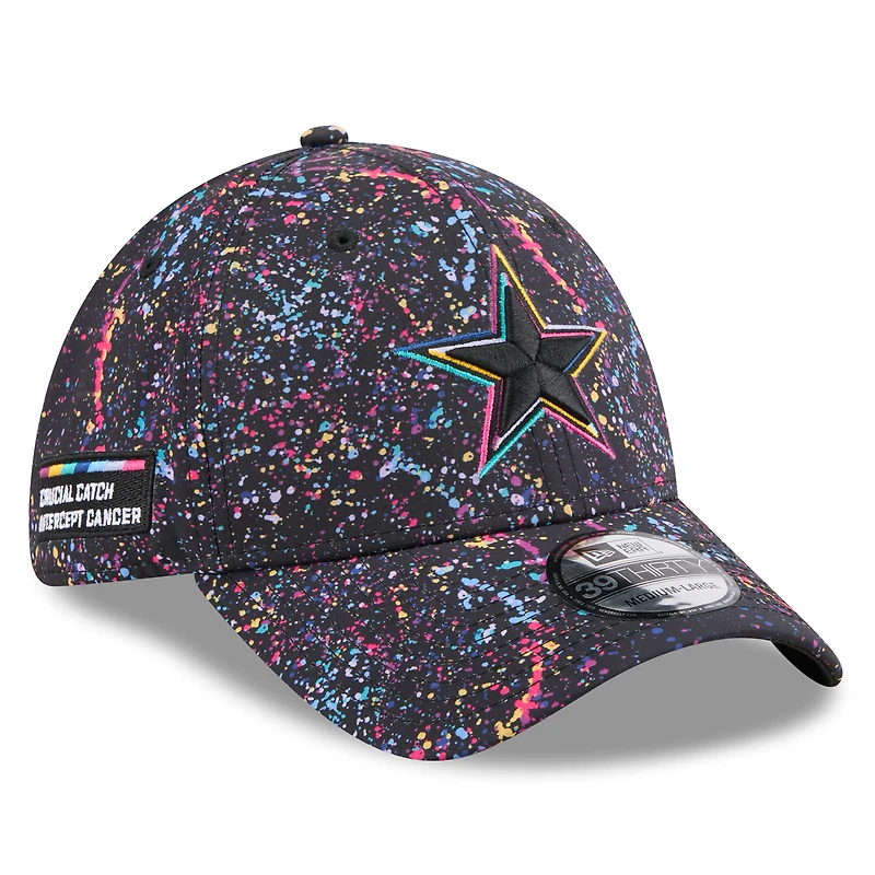 Men's New Era  Black Dallas Cowboys 2025 NFL Crucial Catch 39THIRTY Flex Hat