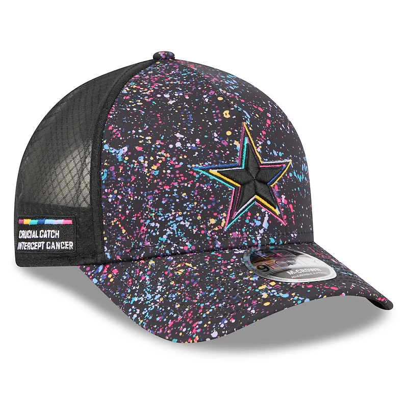 Men's New Era Black Dallas Cowboys 2025 NFL Crucial Catch 9FORTY Adjustable Hat