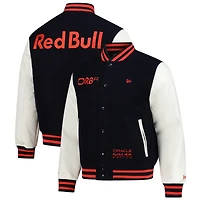 Men's New Era Navy Red Bull Racing Fashion Varsity Jacket