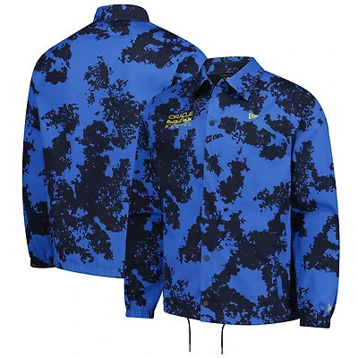 Men's New Era Blue Red Bull Racing F1 Coaches Full-Snap Jacket