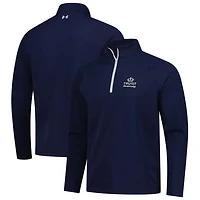 Men's Under Armour  Navy Truist Championship Fusion Ottoman Raglan Quarter-Zip Pullover