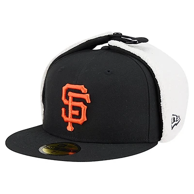 Men's New Era Black San Francisco Giants Dog Ear Classic 59FIFTY Fitted Hat