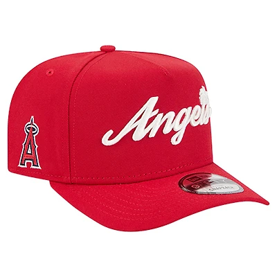 Men's New Era  Red Los Angeles Angels Local Play A-Frame 9FIFTY Snapback Hat