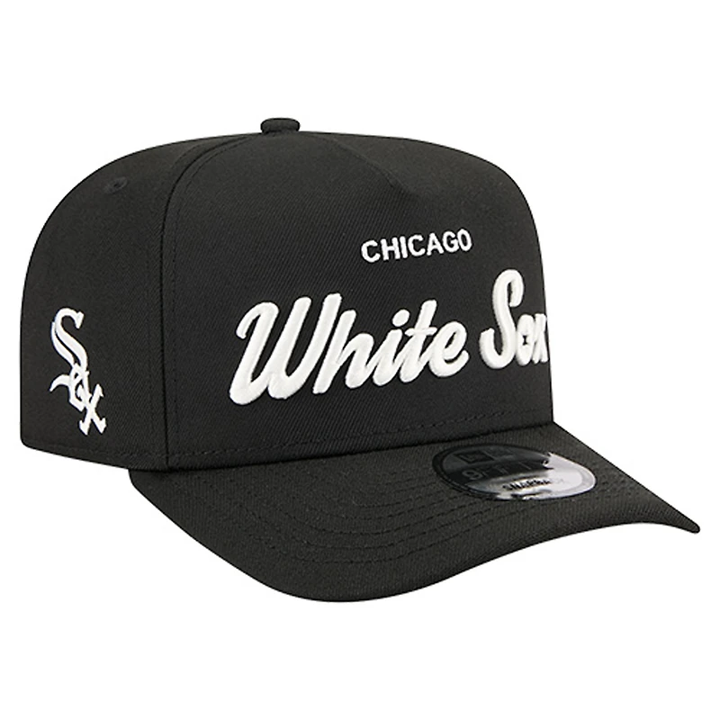 Men's New Era  Black Chicago White Sox Local Play A-Frame 9FIFTY Snapback Hat
