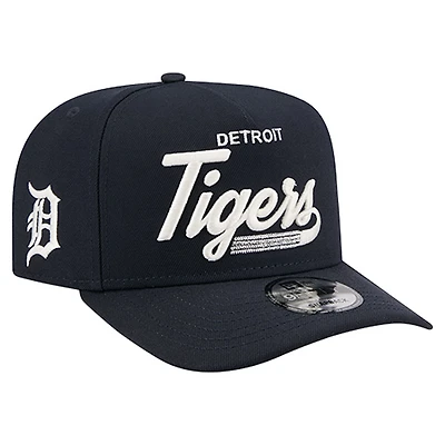 Men's New Era  Navy Detroit Tigers Local Play A-Frame 9FIFTY Snapback Hat