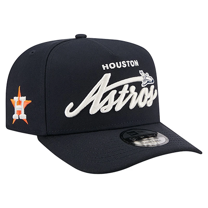 Men's New Era  Navy Houston Astros Local Play A-Frame 9FIFTY Snapback Hat