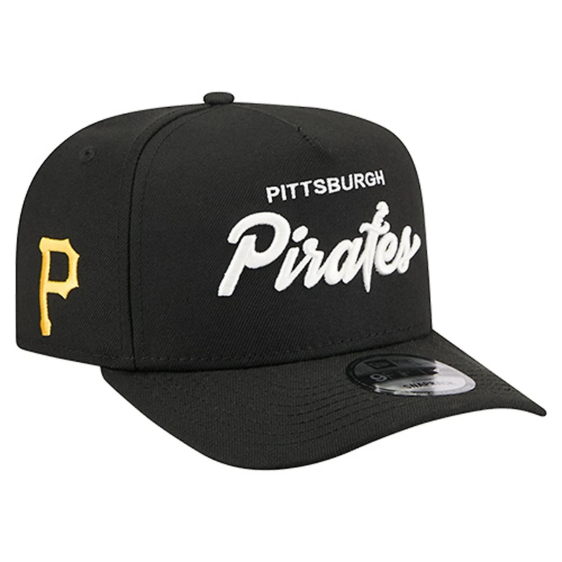 Men's New Era  Black Pittsburgh Pirates Local Play A-Frame 9FIFTY Snapback Hat