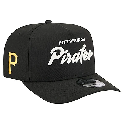 Men's New Era  Black Pittsburgh Pirates Local Play A-Frame 9FIFTY Snapback Hat