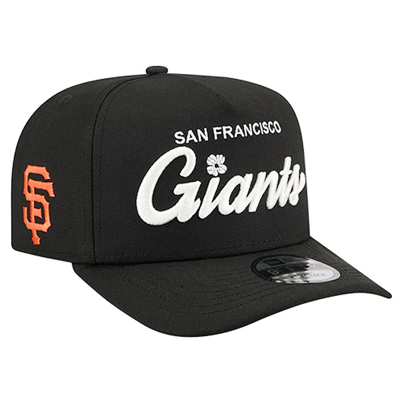 Men's New Era  Black San Francisco Giants Local Play A-Frame 9FIFTY Snapback Hat