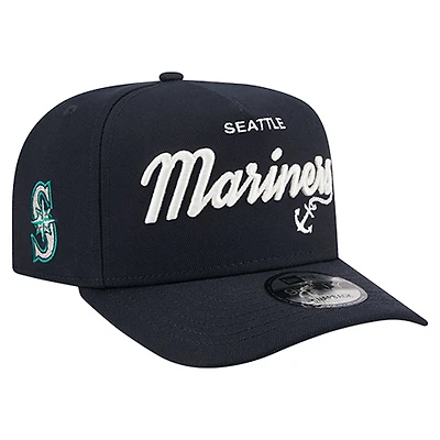 Men's New Era  Navy Seattle Mariners Local Play A-Frame 9FIFTY Snapback Hat