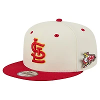 Men's New Era  Cream St. Louis Cardinals Mascot Pin 9FIFTY Snapback Hat