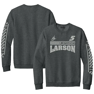 Men's Hendrick Motorsports Team Collection Heather Charcoal Kyle Larson Sweatshirt