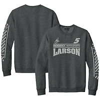 Men's Hendrick Motorsports Team Collection  Heather Charcoal Kyle Larson Sweatshirt