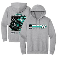 Men's RFK Racing  Heather Gray Brad Keselowski BuildSubmarines.com Car Pullover Hoodie