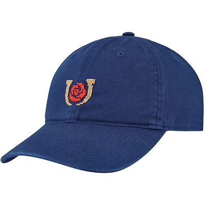 Unisex Smathers & Branson  Navy Kentucky Derby Horseshoe and Rose Adjustable Hat