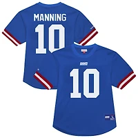 Men's Mitchell & Ness Eli Manning Royal New York Giants Retired Player Name Number Mesh Top