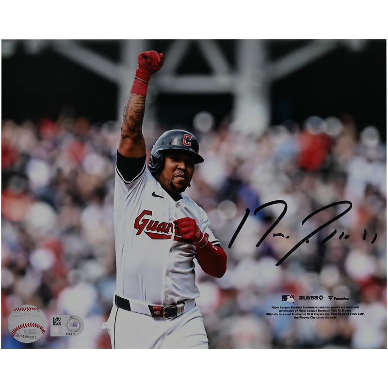 Jose Ramirez Cleveland Guardians Autographed 8" x 10" Celebration Photograph