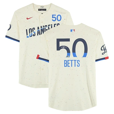 Mookie Betts Los Angeles Dodgers Autographed Cream Nike City Connect Limited Jersey