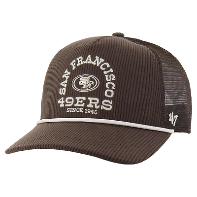 Men's '47 Brown San Francisco 49ers Ranchurro Hitch Adjustable Trucker Hat