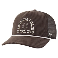 Men's '47 Brown Indianapolis Colts Ranchurro Hitch Adjustable Trucker Hat