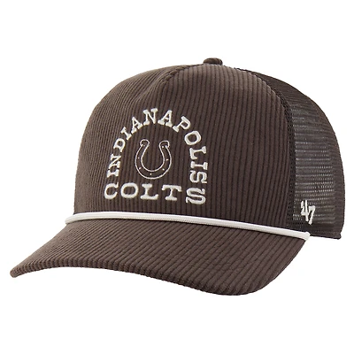 Men's '47 Brown Indianapolis Colts Ranchurro Hitch Adjustable Trucker Hat